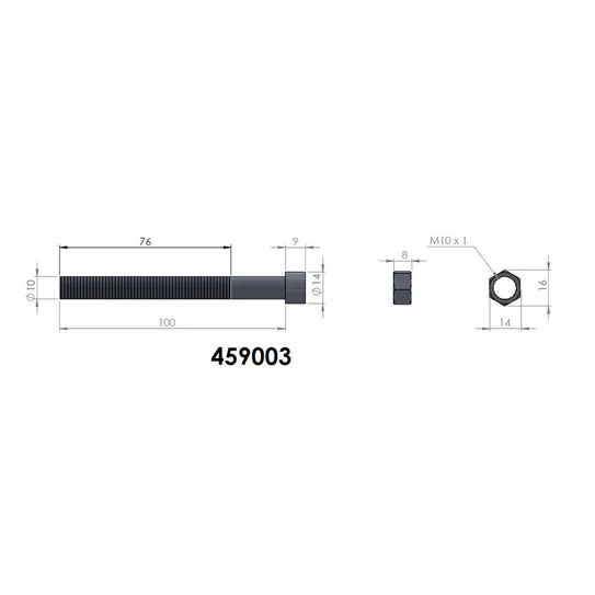 ETOQUIAU LAMES PEDDERS M10x100