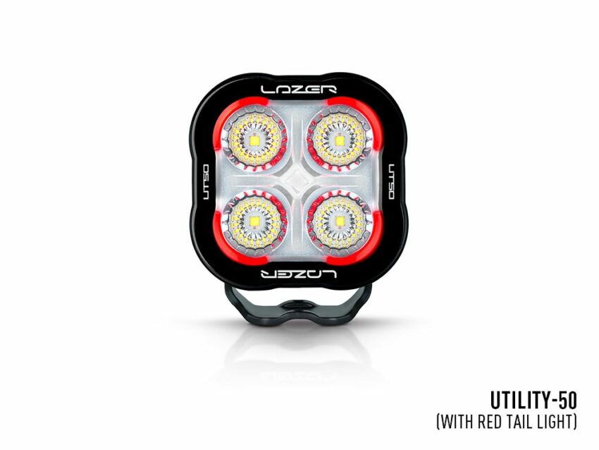 PHARE LED LAZER UTILITY-50 NOIR - FEU ARRIERE ROUGE