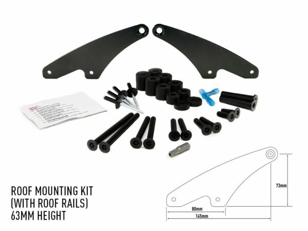KIT MONTAGE TOIT (avec rails de toit) -  H 63mm / P 73mm - Linear/T