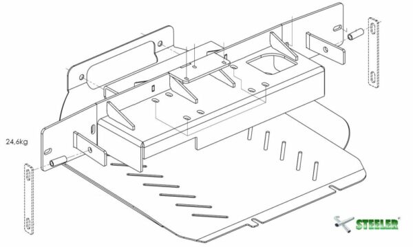 PLATINE TREUIL PC ORIGINE FORD RANGER 2019-2022 (avec Radar Adapt)