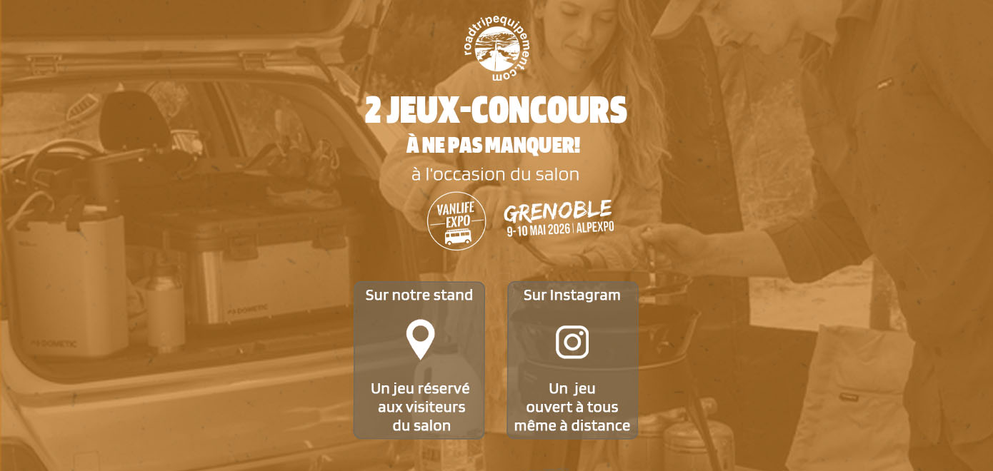 RoadTrip Equipement organise un double jeu-concours à l'occasion du salon Vanlife Expo Grenoble 2026