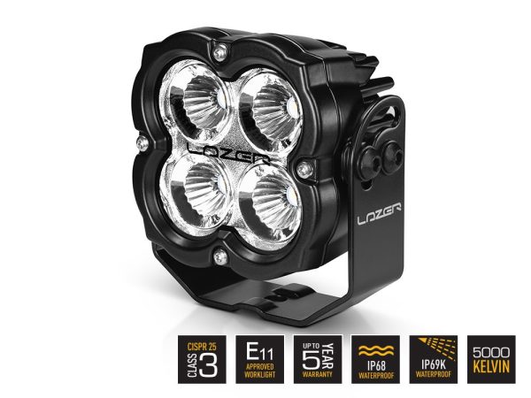 PHARE LED LAZER UTILITY-45 Gen2 NOIR - FIXATION SLIM - ADR Approv
